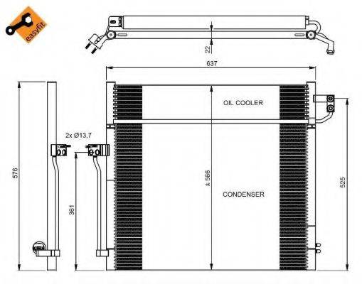 NRF 350080 Конденсатор, кондиціонер