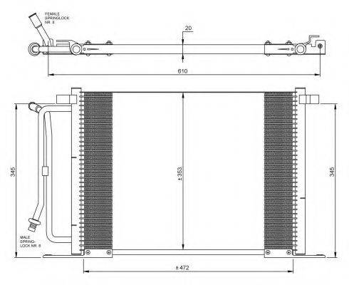 NRF 35250 Конденсатор, кондиціонер