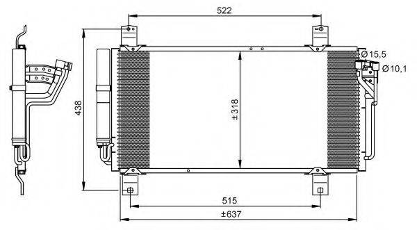 NRF 35949 Конденсатор, кондиціонер