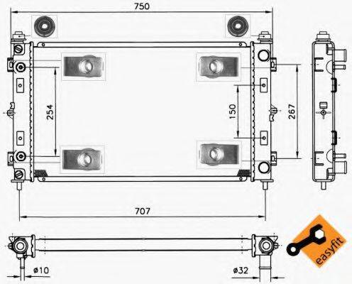 NRF 50232 Радіатор, охолодження двигуна