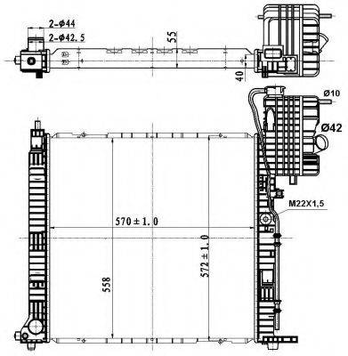 NRF 50583 Радіатор, охолодження двигуна