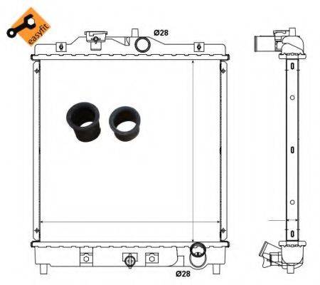 NRF 506750 Радіатор, охолодження двигуна