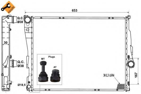 NRF 51580 Радіатор, охолодження двигуна