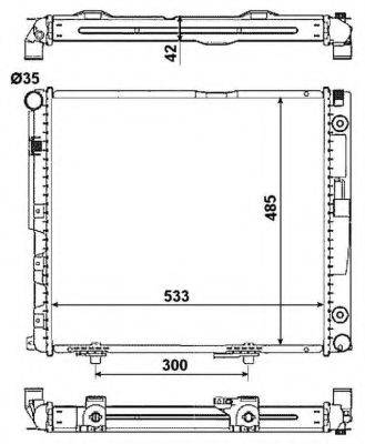 NRF 516573 Радіатор, охолодження двигуна