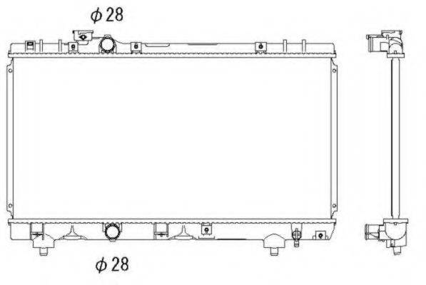 NRF 53338 Радіатор, охолодження двигуна
