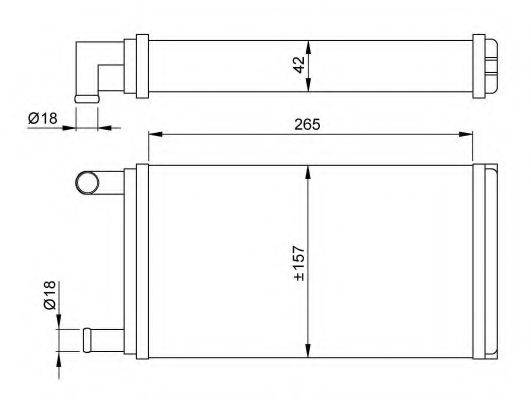 NRF 53555 Теплообмінник, опалення салону