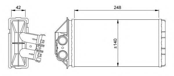 NRF 53561 Теплообмінник, опалення салону