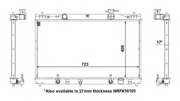 NRF 53587 Радіатор, охолодження двигуна