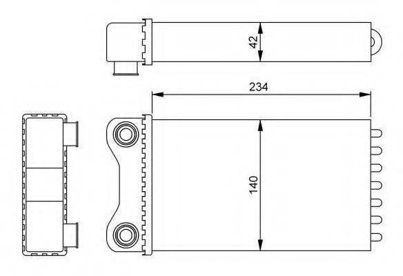 NRF 54252 Теплообмінник, опалення салону