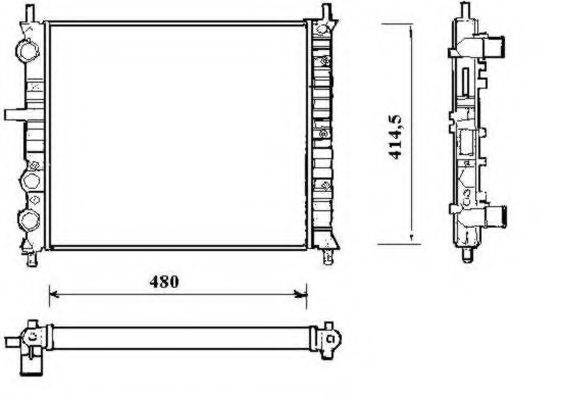 NRF 58191 Радіатор, охолодження двигуна