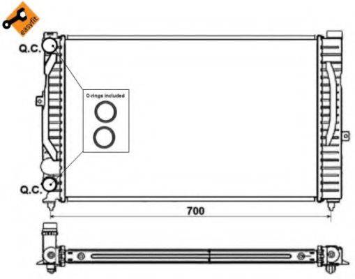 NRF 58259 Радіатор, охолодження двигуна