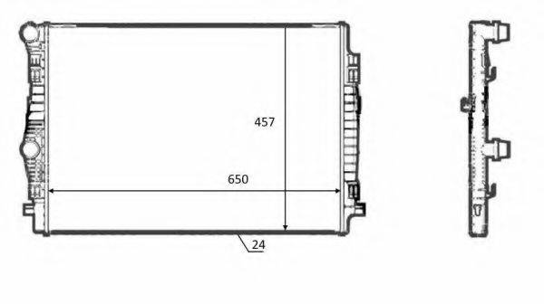 NRF 58392 Радіатор, охолодження двигуна