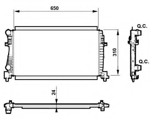 NRF 58438 Радіатор, охолодження двигуна