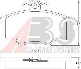 A.B.S. 36532 Комплект гальмівних колодок, дискове гальмо