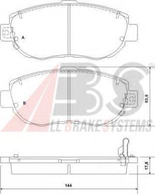 A.B.S. 36923OE Комплект гальмівних колодок, дискове гальмо