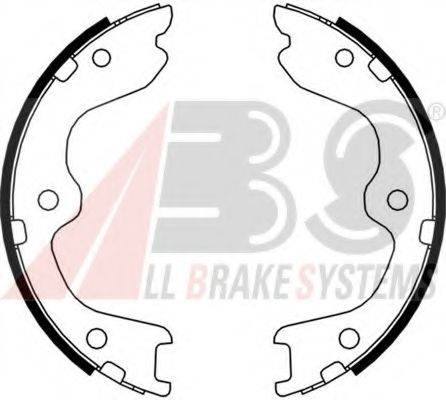 A.B.S. 9231 Комплект гальмівних колодок, стоянкова гальмівна система
