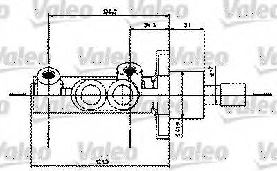 VALEO 402231 головний гальмівний циліндр