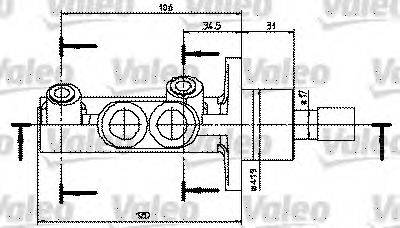 VALEO 402329 головний гальмівний циліндр