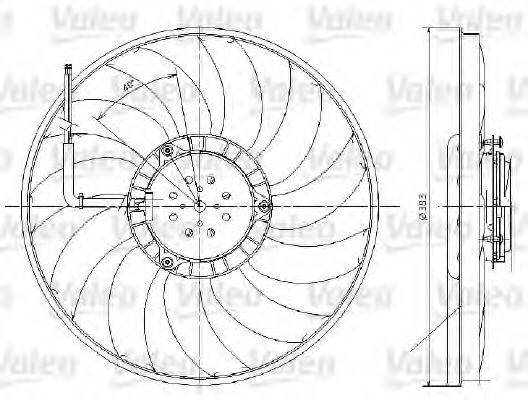 VALEO 696017 Вентилятор, охолодження двигуна