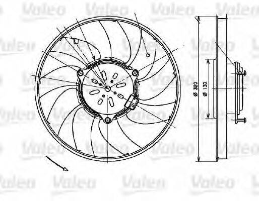 VALEO 696082 Вентилятор, охолодження двигуна