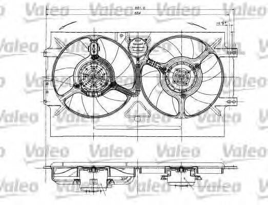 VALEO 698322 Електродвигун, вентилятор радіатора