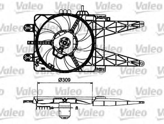 VALEO 698483 Електродвигун, вентилятор радіатора