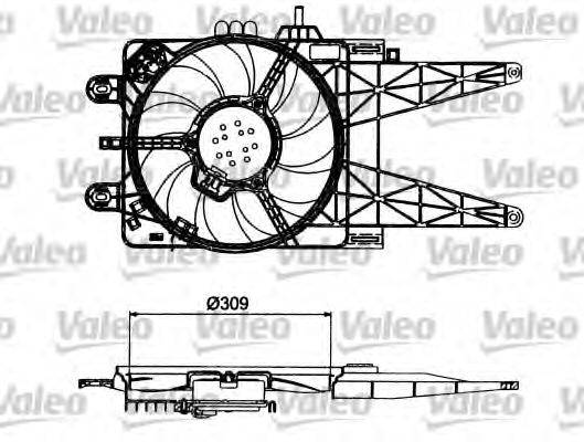 VALEO 698484 Електродвигун, вентилятор радіатора