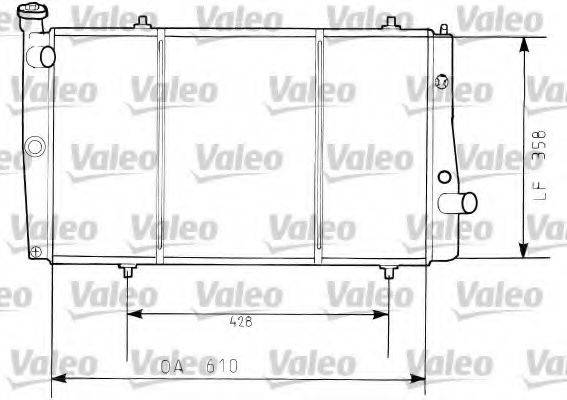 VALEO 730634 Радіатор, охолодження двигуна