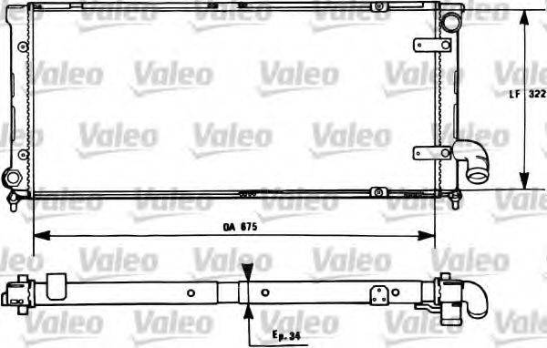 VALEO 731269 Радіатор, охолодження двигуна