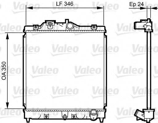 VALEO 731434 Радіатор, охолодження двигуна