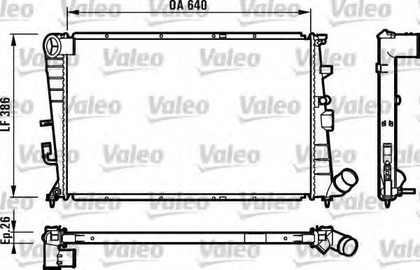 VALEO 731496 Радіатор, охолодження двигуна