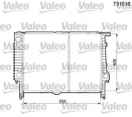 VALEO 731516 Радіатор, охолодження двигуна