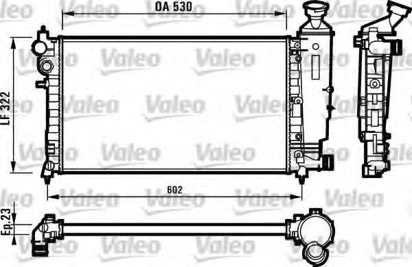 VALEO 731526 Радіатор, охолодження двигуна