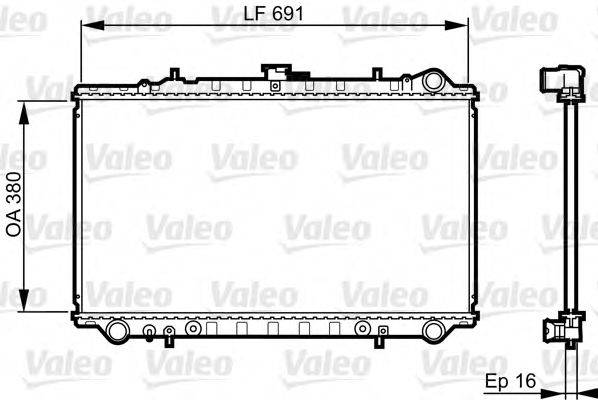 VALEO 731657 Радіатор, охолодження двигуна