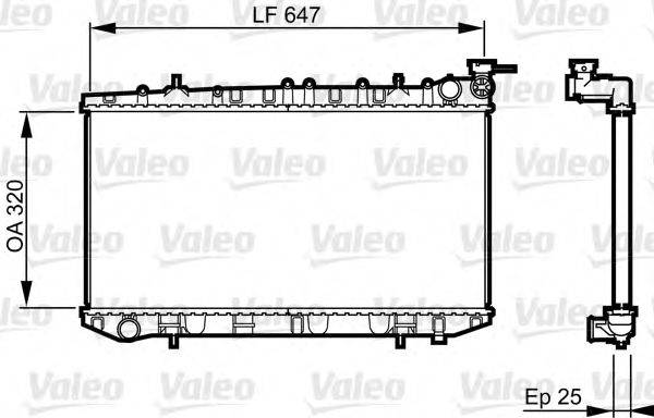 VALEO 731665 Радіатор, охолодження двигуна