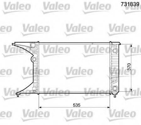 VALEO 731839 Радіатор, охолодження двигуна