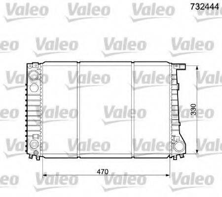 VALEO 732444 Радіатор, охолодження двигуна