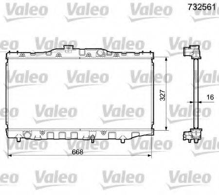 VALEO 732561 Радіатор, охолодження двигуна