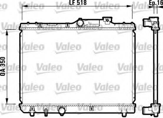 VALEO 732614 Радіатор, охолодження двигуна