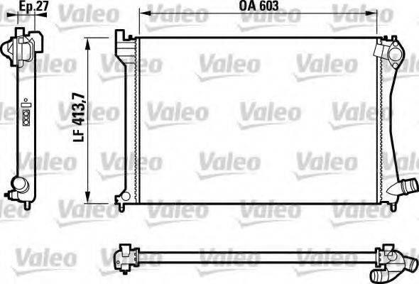 VALEO 732617 Радіатор, охолодження двигуна