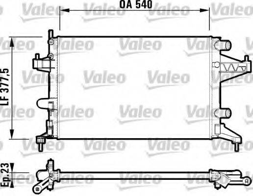 VALEO 732825 Радіатор, охолодження двигуна