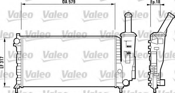 VALEO 732851 Радіатор, охолодження двигуна