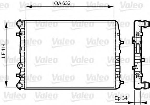 VALEO 732864 Радіатор, охолодження двигуна