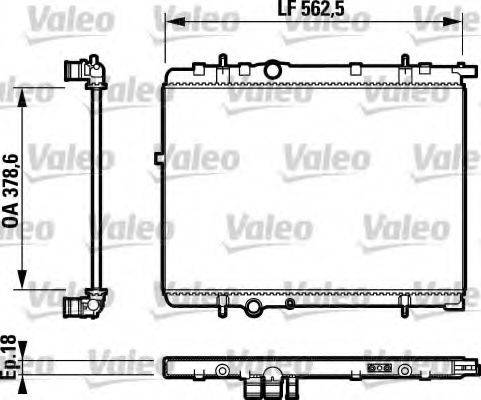 VALEO 732891 Радіатор, охолодження двигуна