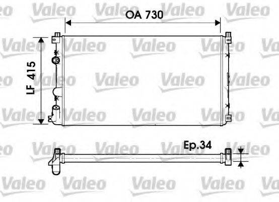 VALEO 732918 Радіатор, охолодження двигуна