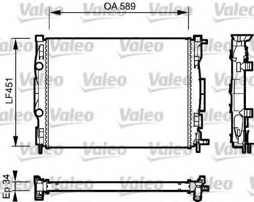 VALEO 732946 Радіатор, охолодження двигуна