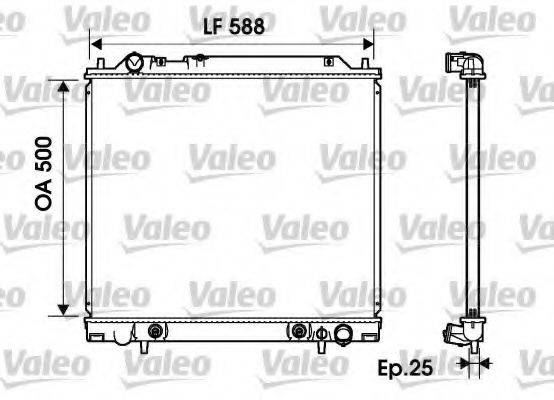 VALEO 734145 Радіатор, охолодження двигуна