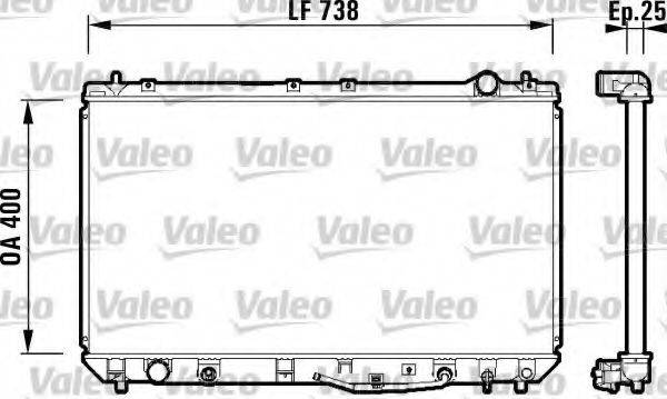 VALEO 734177 Радіатор, охолодження двигуна