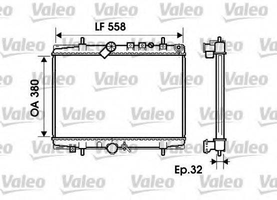 VALEO 734280 Радіатор, охолодження двигуна