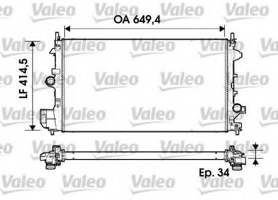 VALEO 734339 Радіатор, охолодження двигуна